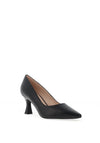 Lodi Jona Leather Low Heel Court Shoes, Black