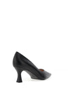 Lodi Jona Leather Low Heel Court Shoes, Black