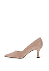 Lodi Jona Leather Low Heel Court Shoes, Nude