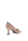 Lodi Jona Leather Low Heel Court Shoes, Nude