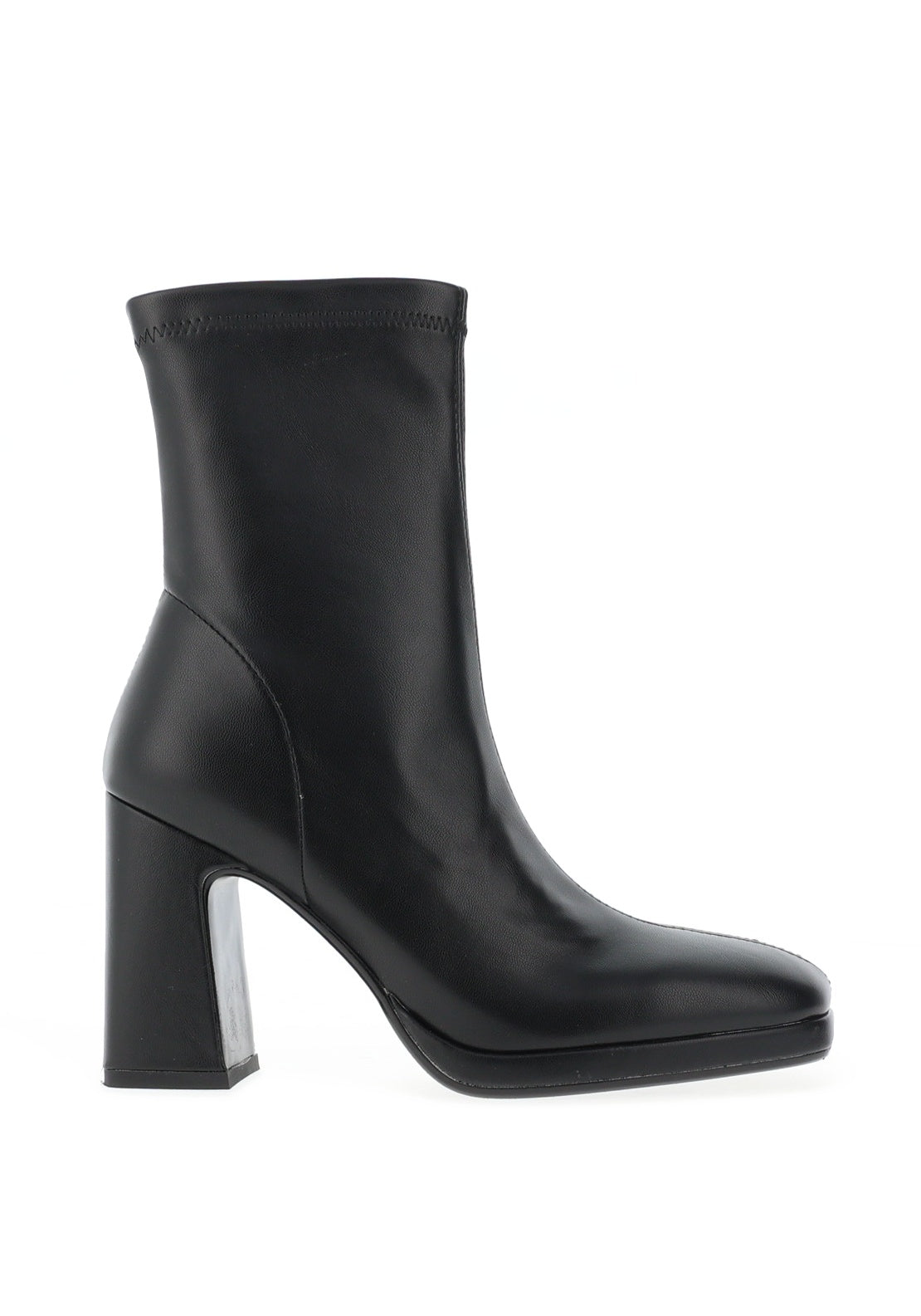 Lodi Lin Square Toe Heeled Boots, Black - McElhinneys