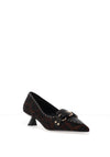 Lodi Casion Animal Print Court Shoe, Black
