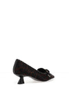 Lodi Casion Animal Print Court Shoe, Black