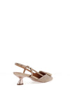 Lodi Woven Sling Back Pointed Toe Heels, Beige