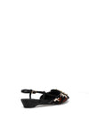 Lodi Como Cow Print Embellished Pumps, Black