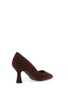Lodi Genius Suede Leather Court Heels, Brown