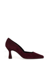 Lodi Genius Suede Leather Court Heels, Purple