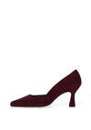 Lodi Genius Suede Leather Court Heels, Purple