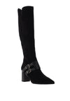 Lodi Greta Block Heel Knee High Boot, Black