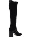 Lodi Greta Block Heel Knee High Boot, Black