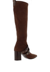 Lodi Greta Block Heel Knee High Boot, Brown