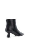 Lodi Kalos Leather Reptile Printed Heeled Ankle Boots, Black