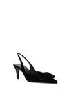 Lodi Nestor Velvet Buckle Detailed Sling Back Heels, Dark Brown