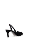 Lodi Nestor Velvet Buckle Detailed Sling Back Heels, Dark Brown