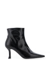 Lodi Philip Sleek Patent Leather Heeled Ankle Boots, Black
