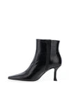 Lodi Philip Sleek Patent Leather Heeled Ankle Boots, Black