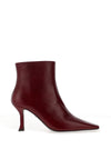 Lodi Philip Sleek Patent Leather Heeled Ankle Boots, Wine