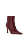 Lodi Philip Sleek Patent Leather Heeled Ankle Boots, Wine