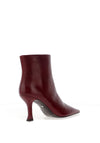 Lodi Philip Sleek Patent Leather Heeled Ankle Boots, Wine