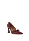Lodi Renca Leather Stud Heeled Court Shoes, Wine