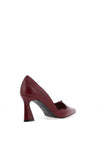 Lodi Renca Leather Stud Heeled Court Shoes, Wine