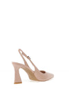 Lodi Risedis Leather Sling Back Heels, Nude