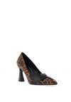 Lodi Ronco Leopard Print Bow Court Heels, Tan Multi