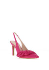 Lodi Rusileo Leather Sling Back Bow Heels, Fuchsia