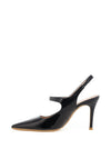 Lodi Salen Leather Stud Heeled Shoes, Black