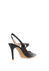 Lodi Salen Leather Stud Heeled Shoes, Black