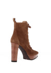 Lodi Telia Suede Laced Heeled Boots, Cotton