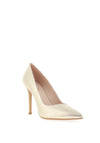 Lodi Victory Leather Pointed High Court Shoe, Gold