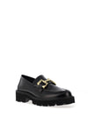 Lodi Love Antic Patent Chunky Loafers, Black