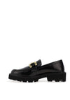 Lodi Love Antic Patent Chunky Loafers, Black