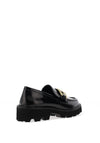 Lodi Love Antic Patent Chunky Loafers, Black