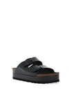 Lodi Bisen Holographic Platform Mule Sandals, Black