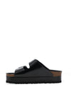 Lodi Bisen Holographic Platform Mule Sandals, Black