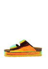 Lodi Bisen Holographic Platform Mule Sandals, Litmus