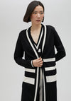 Lola Casademunt Striped Knit Cardigan, Black and White