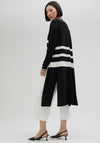 Lola Casademunt Striped Knit Cardigan, Black and White
