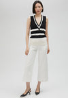 Lola Casademunt Striped Knit Top, Black and White