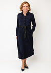 Lola Casademunt Pleated Shirt Dress, Navy