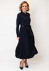 Lola Casademunt Pleated Shirt Dress, Navy