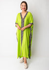 Lola Casademunt Animal Print Trim Tunic, Lime Green