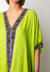 Lola Casademunt Animal Print Trim Tunic, Lime Green