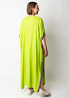 Lola Casademunt Animal Print Trim Tunic, Lime Green