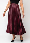 Lola Casademunt Shiny Pleated Skirt, Wine