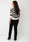 Lola Casademunt Striped with Gold Hardware Cardigan, Black and White