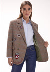 Lola Casademunt Americana Motif Check Blazer, Brown