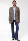 Lola Casademunt Americana Motif Check Blazer, Brown